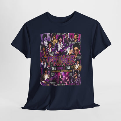 Prince Tribute T-Shirt – 'Prince The One' Collage Graphic Tee