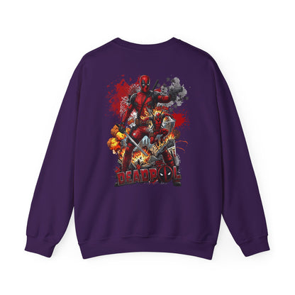 Deadpool Graphic Sweatshirt – Comic Superhero Crewneck