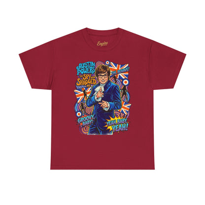 Austin Powers Retro Graphic Tee — "Yeah Baby!" Psychedelic 60s Pop Art T-Shirt