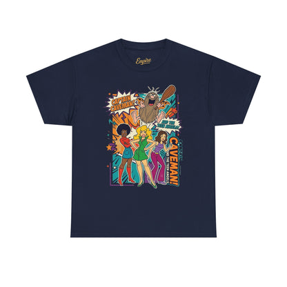 Caveman Comic Tee — Retro Pop-Art Caveman Graphic T-Shirt