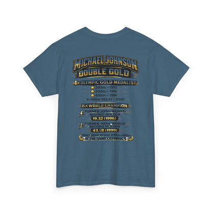 Michael Johnson 'Double Gold' Olympic Track Tribute Tee