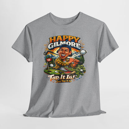 Happy Gilmore Golf T-Shirt — Vintage Funny Movie Golf Tee (‘Tap It In’ Design)