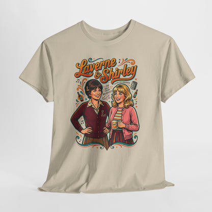 Laverne & Shirley Retro Graphic Tee — Vintage 70s TV Sitcom Shirt