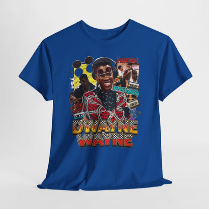 Retro A Different World Collage Graphic Tee — Dwayne Wayne Tribute Design
