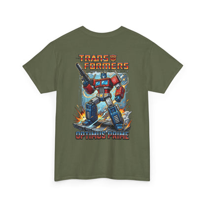 Transformers Optimus Prime Graphic Tee — Retro Robot Movie Merch