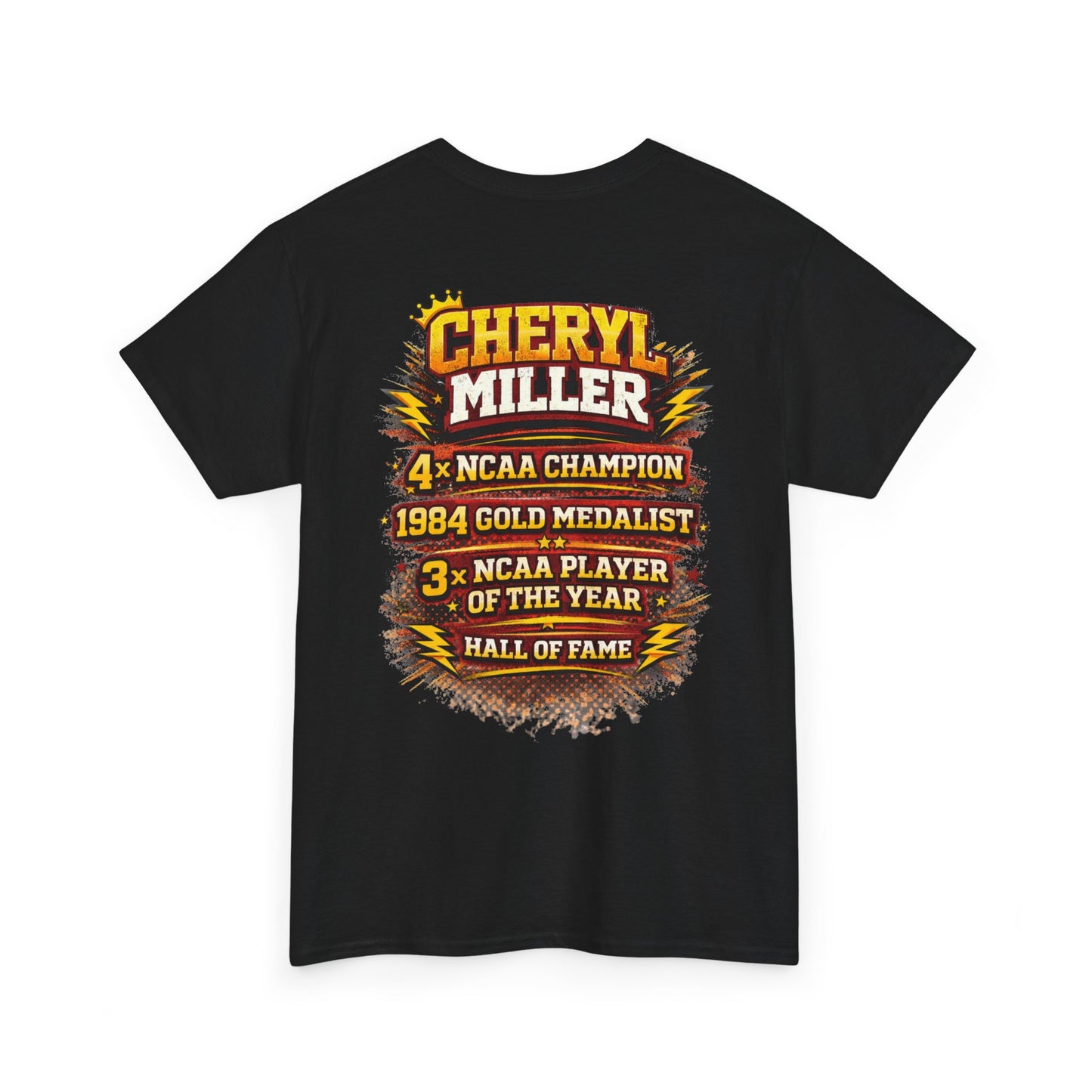 Legendary Cheryl Miller Basketball T-Shirt — 4x NCAA Champion, 1984 Gold Medalist