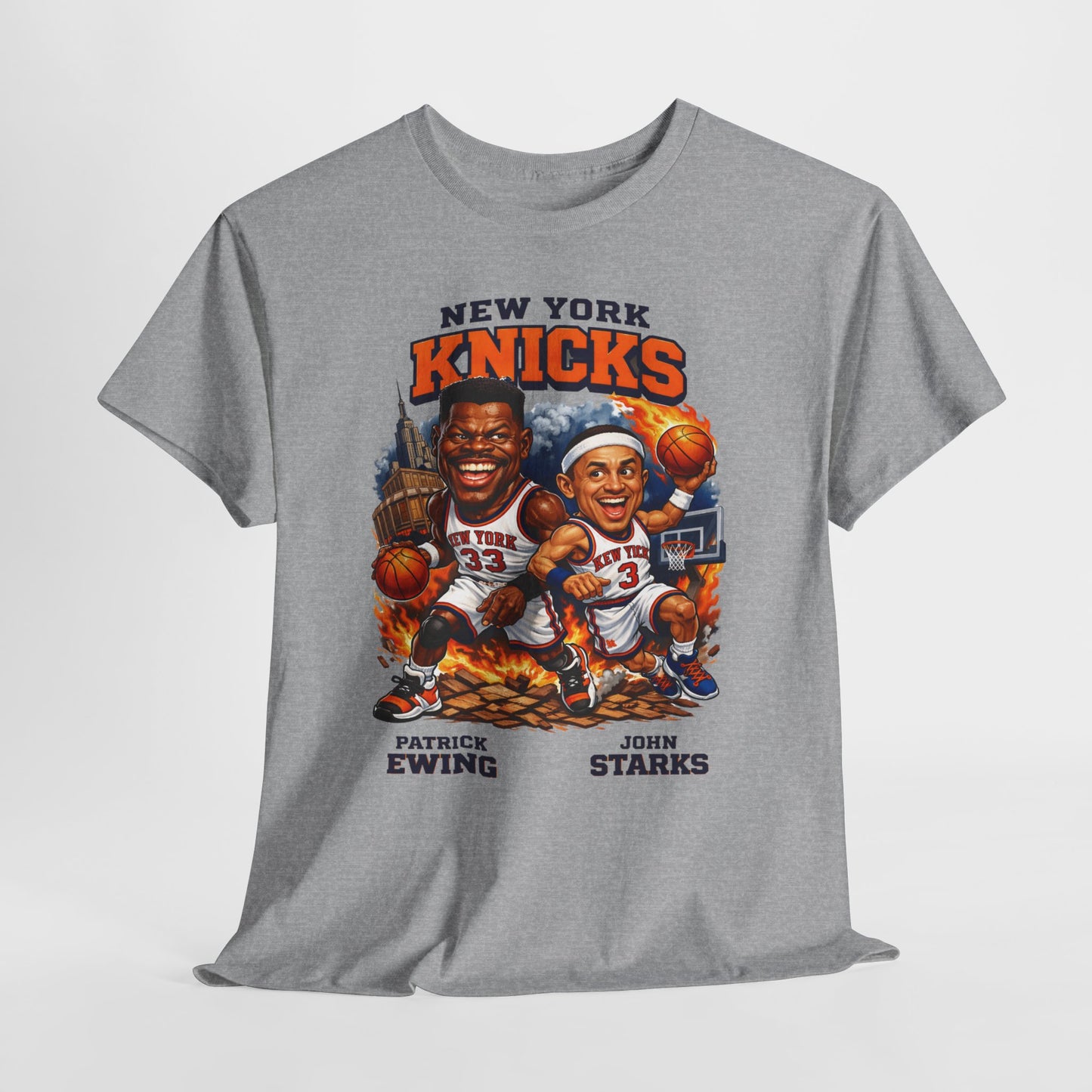 New York Knicks Patrick Ewing & John Starks Retro Basketball Tee