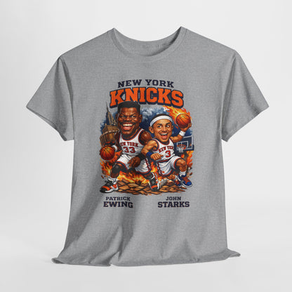 New York Knicks Patrick Ewing & John Starks Retro Basketball Tee