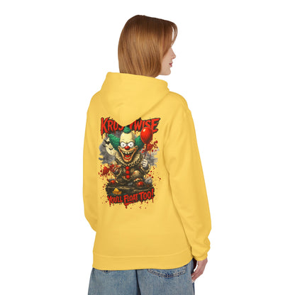 'Krustywise' Creepy Clown Design, "You’ll Float Too" Midweight Softstyle Fleece Hoodie