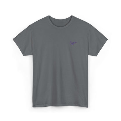 Signature Embroidered Empire Purple Chest Logo T-Shirt