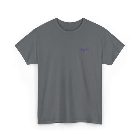 Signature Embroidered Empire Purple Chest Logo T-Shirt