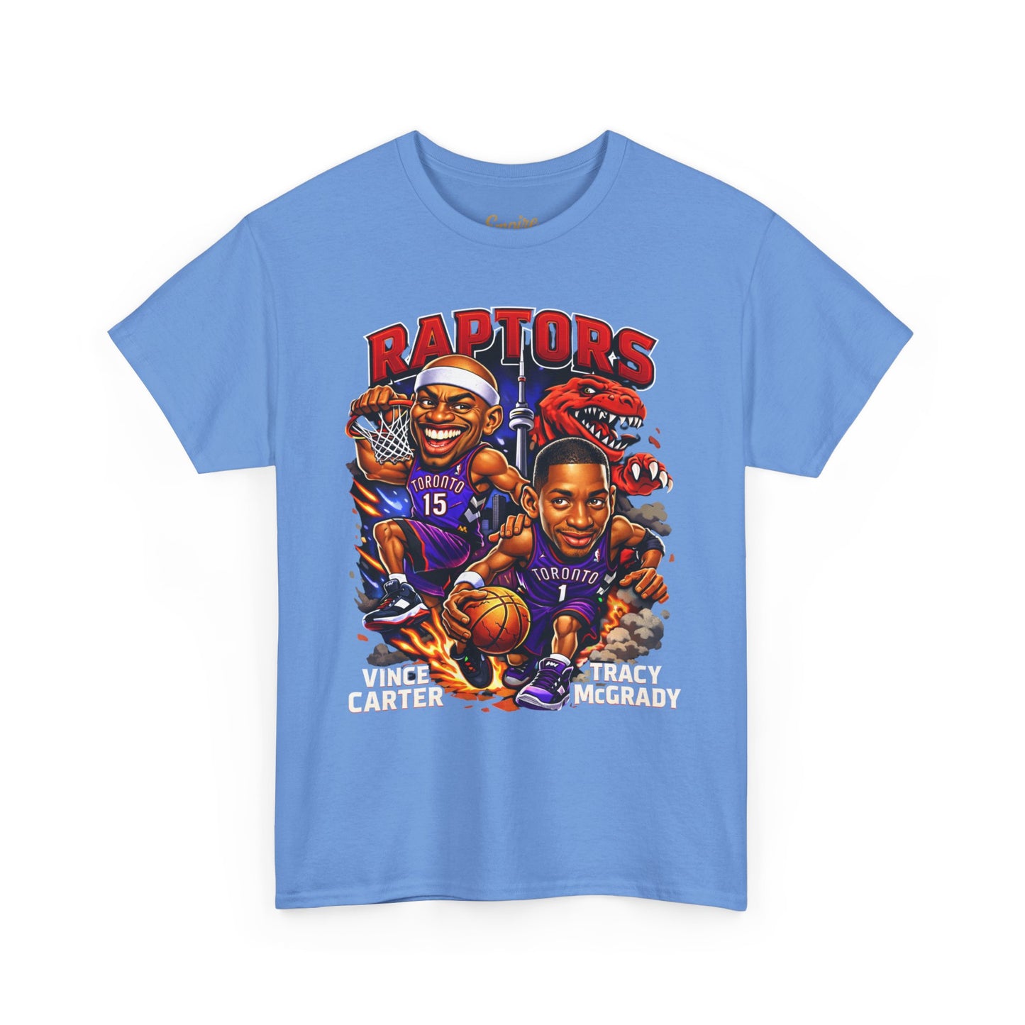 Raptors Basketball Tee — Vintage Cartoon Players Graphic Shirt