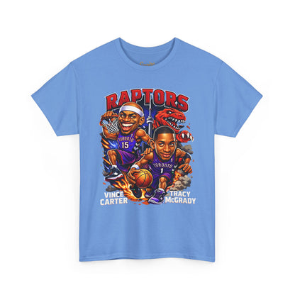 Raptors Basketball Tee — Vintage Cartoon Players Graphic Shirt
