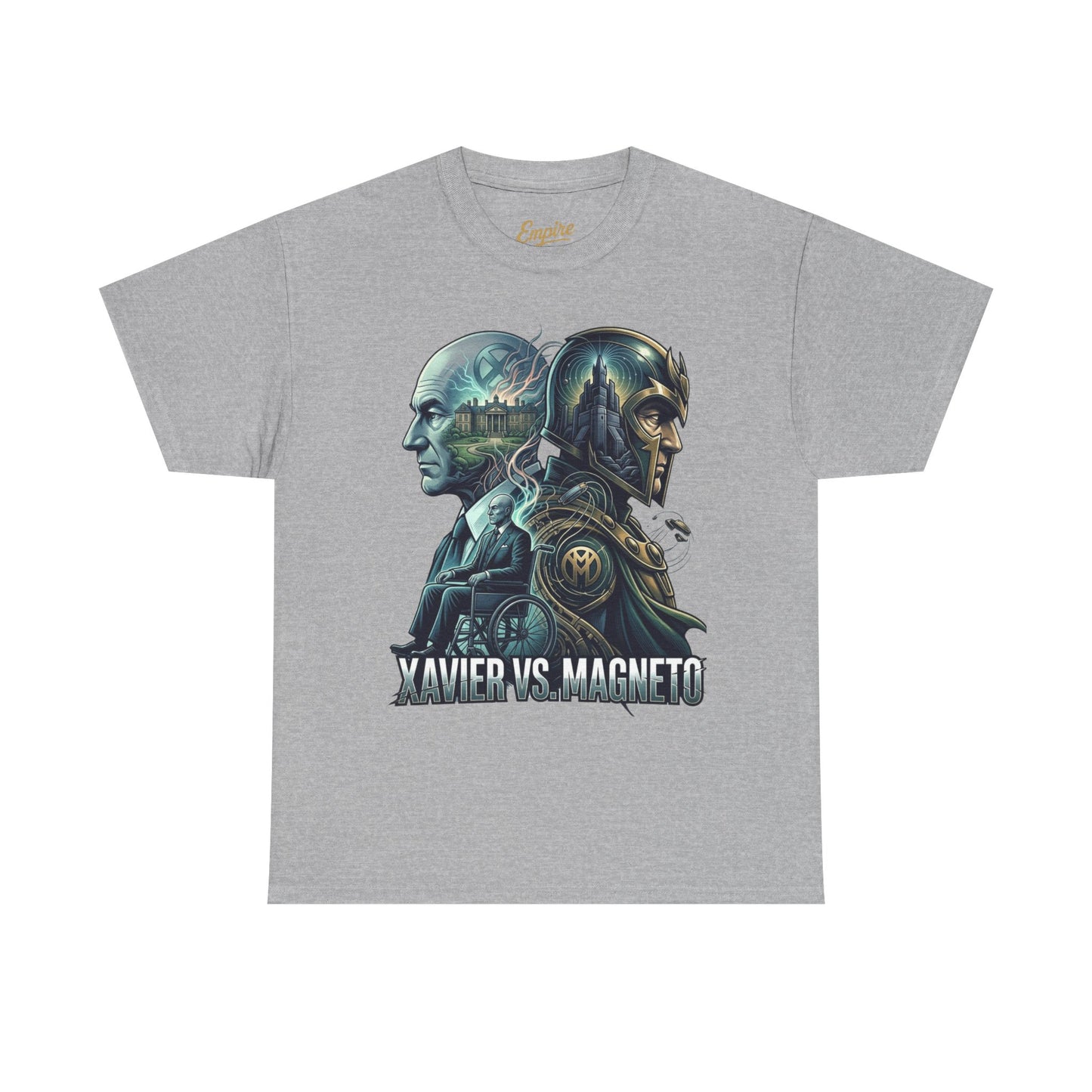 Xavier vs Magneto Graphic Tee — Retro Comic Mutant Showdown T-Shirt