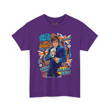 Austin Powers Retro Graphic Tee — "Yeah Baby!" Psychedelic 60s Pop Art T-Shirt
