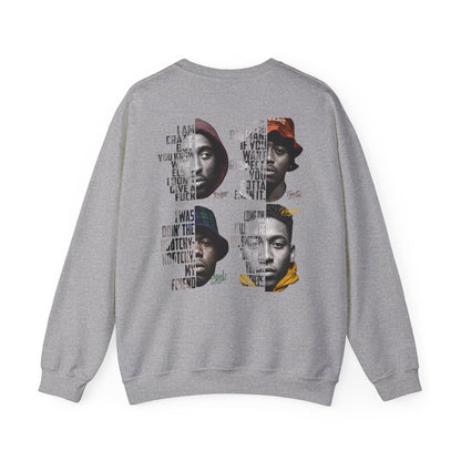 Wrecking Crew "Juice" Crewneck Sweatshirt — Vintage Movie Portraits with Lyrics