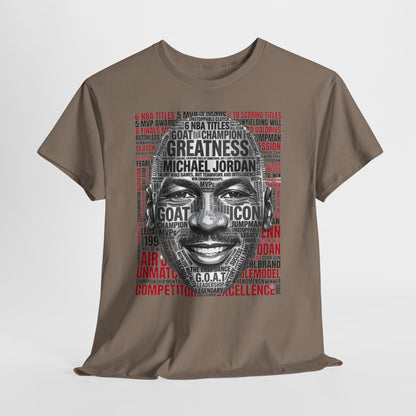 Greatness Icon T-Shirt — Motivational Basketball Portrait Tee