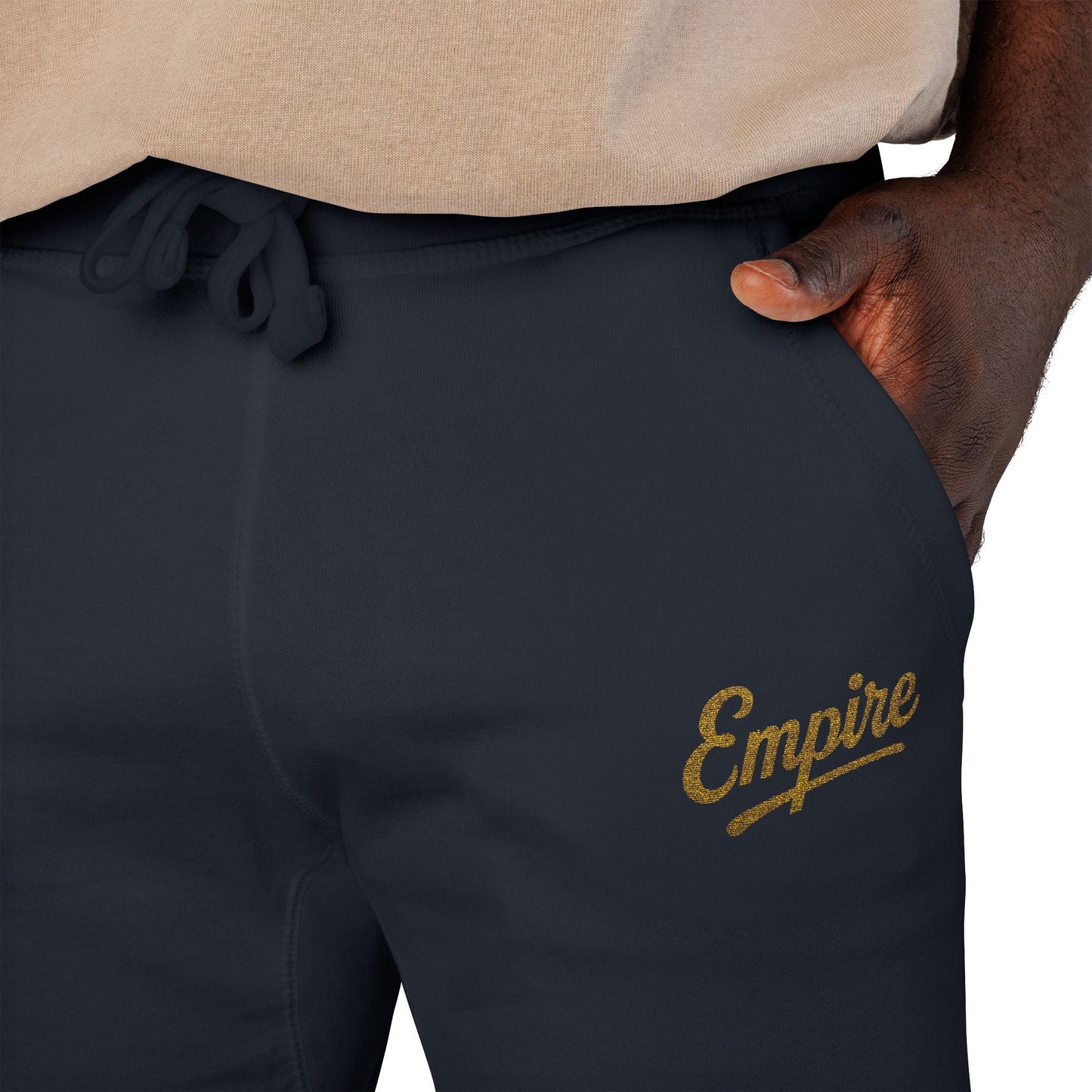 EMPIRE Unisex Fleece Sweatpants with Embroidered Design