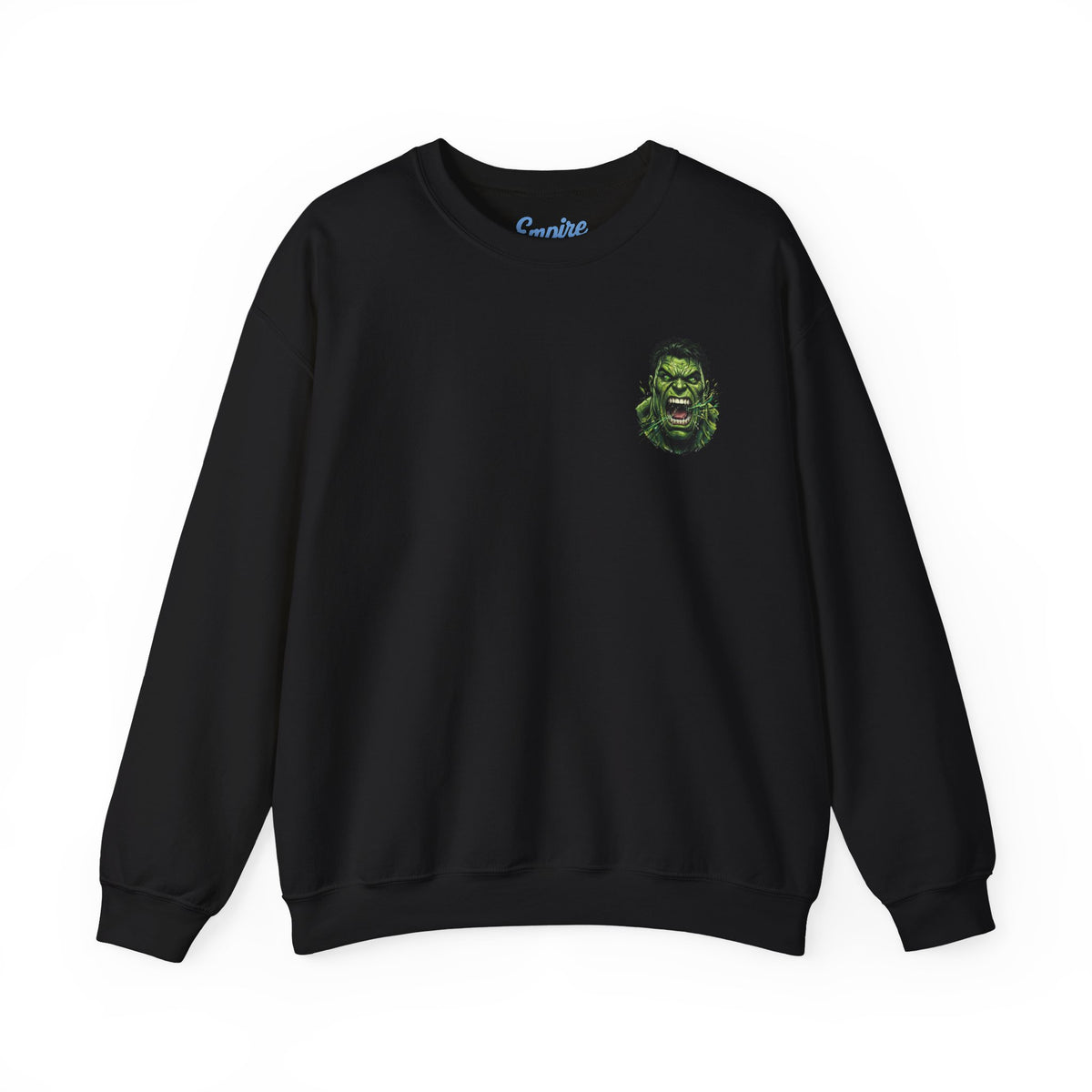 Hulk Graphic Crewneck Sweatshirt — Bruce Banner Movie Poster Design