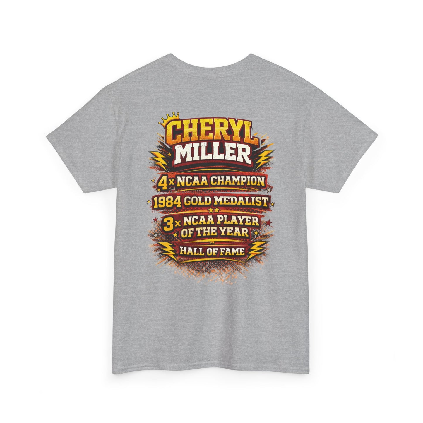 Legendary Cheryl Miller Basketball T-Shirt — 4x NCAA Champion, 1984 Gold Medalist