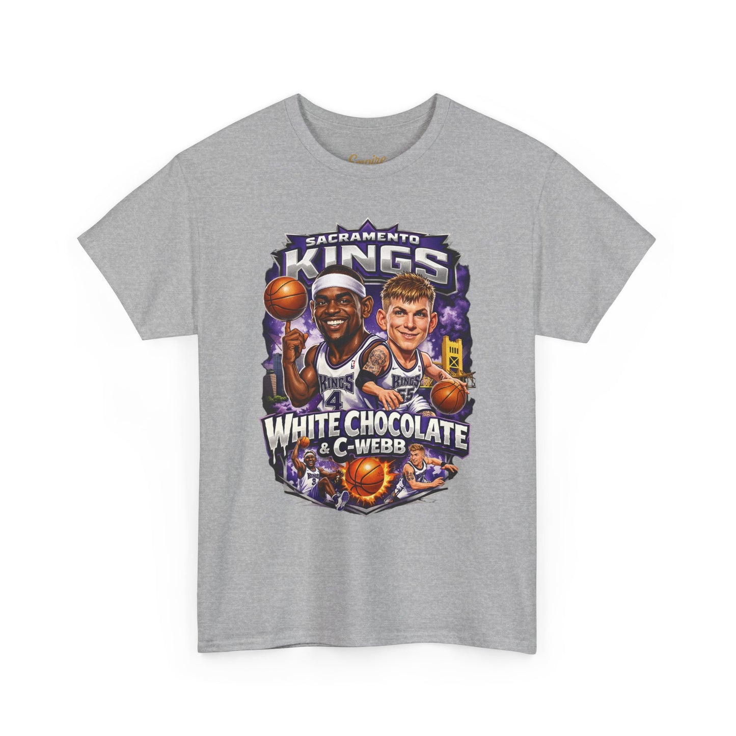 Sacramento Kings 'White Chocolate & C-Webb' Basketball Tee