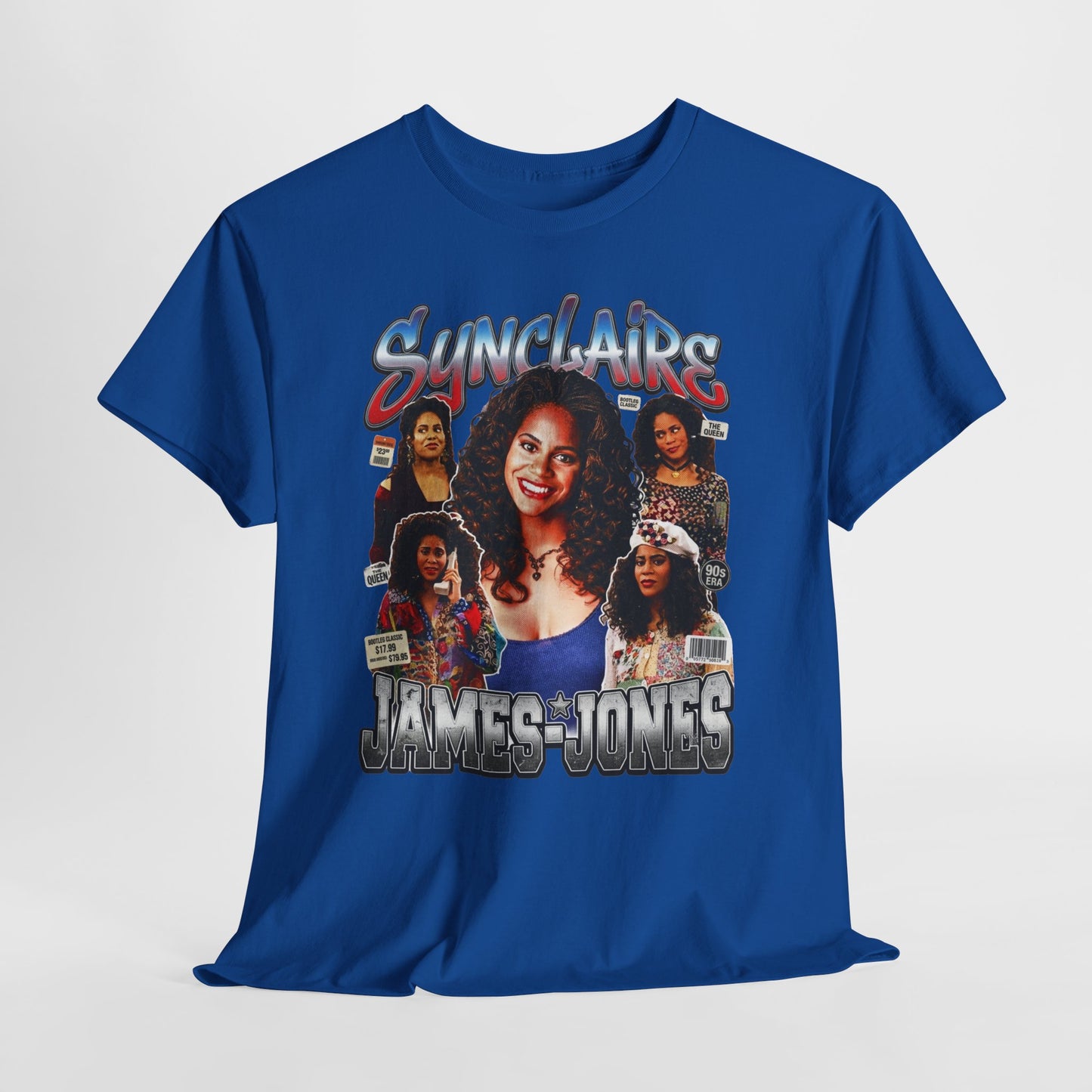 Retro Living Single Collage Tee — 'Sinclaire James-Jones' Graphic T-Shirt