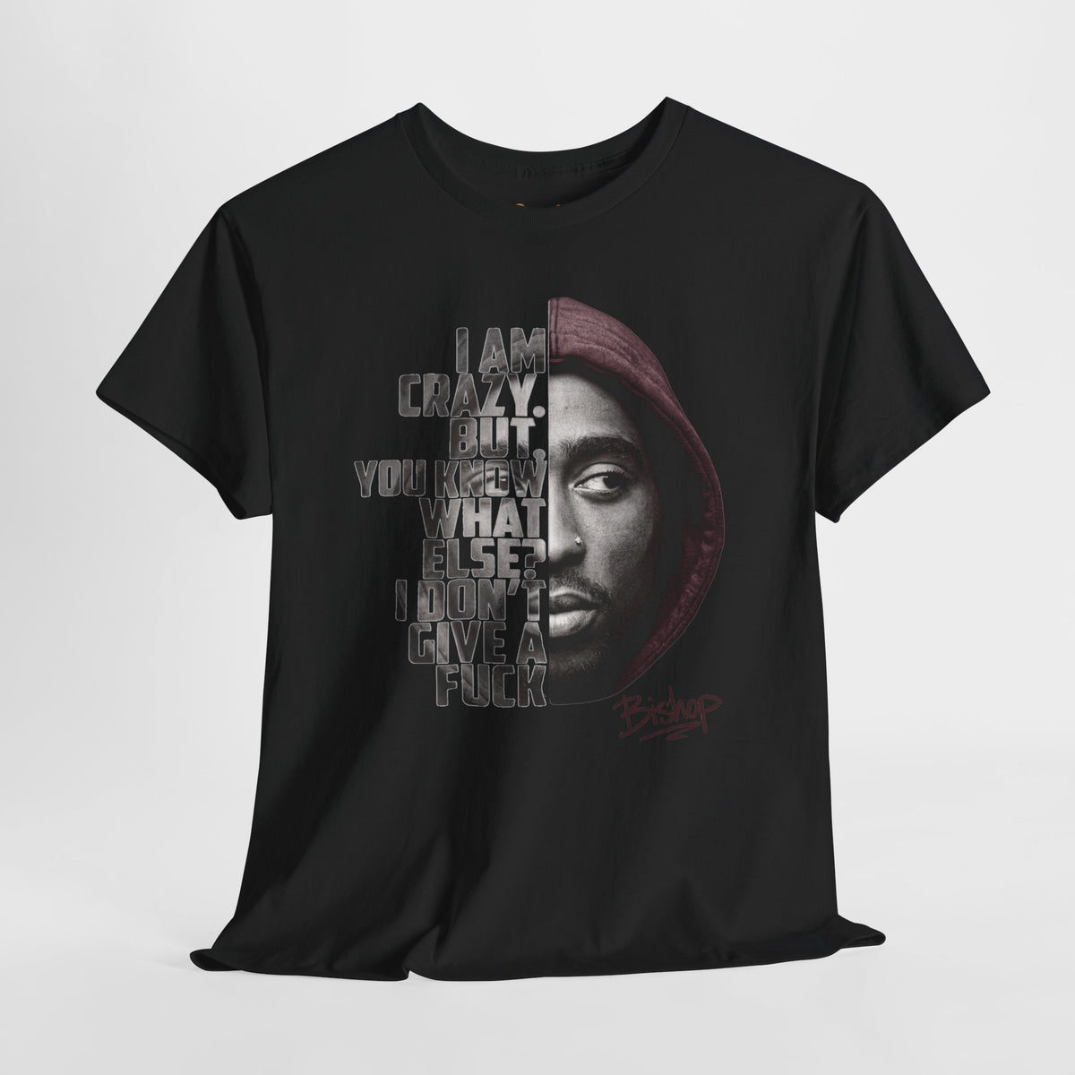 Roland Bishop 'I Am Crazy But You Know What Else I Don't Give A F**k' Hooded Portrait