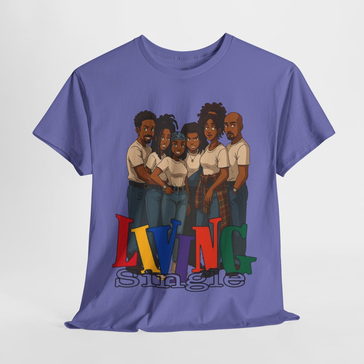 Living Single Unisex Heavy Cotton Tee - Nostalgic TV Show T-Shirt for Fans
