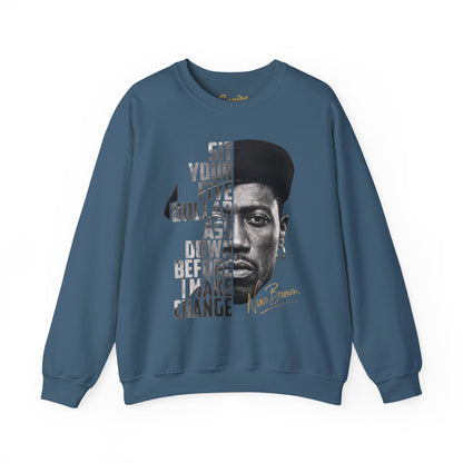 Nino Brown Crewneck Sweatshirt — "Sit Your Five Dollar Ass Down Before I Make Change" Portrait