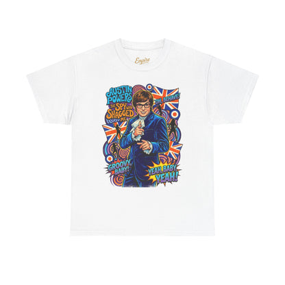 Austin Powers Retro Graphic Tee — "Yeah Baby!" Psychedelic 60s Pop Art T-Shirt