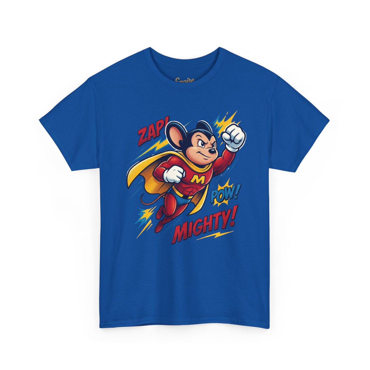 Mighty Mouse Comic Tee — Retro Superhero Kids Graphic T-Shirt
