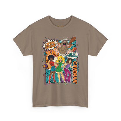 Caveman Comic Tee — Retro Pop-Art Caveman Graphic T-Shirt