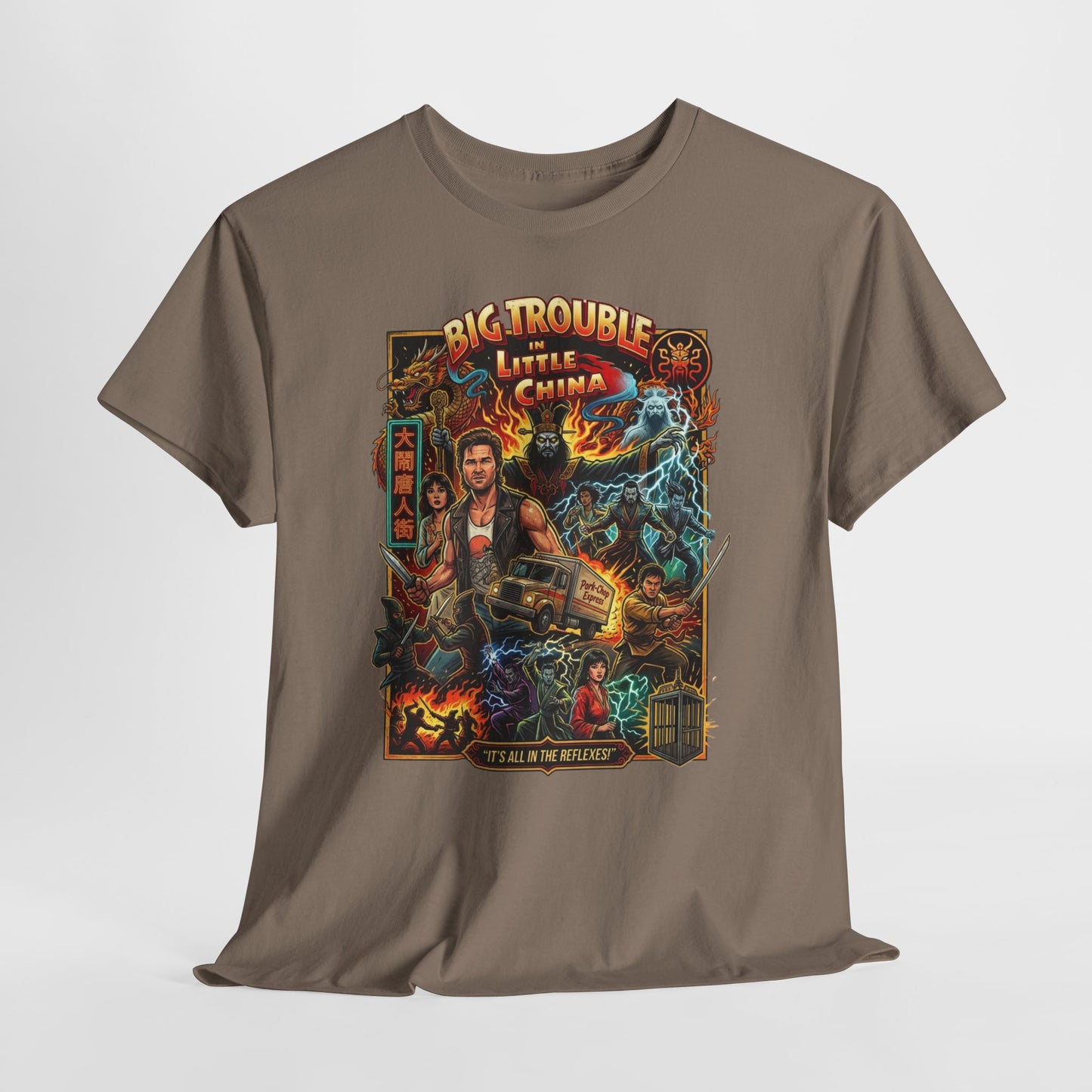 Big Trouble Little China Movie Poster T-Shirt — Retro 80s Action Graphic Tee