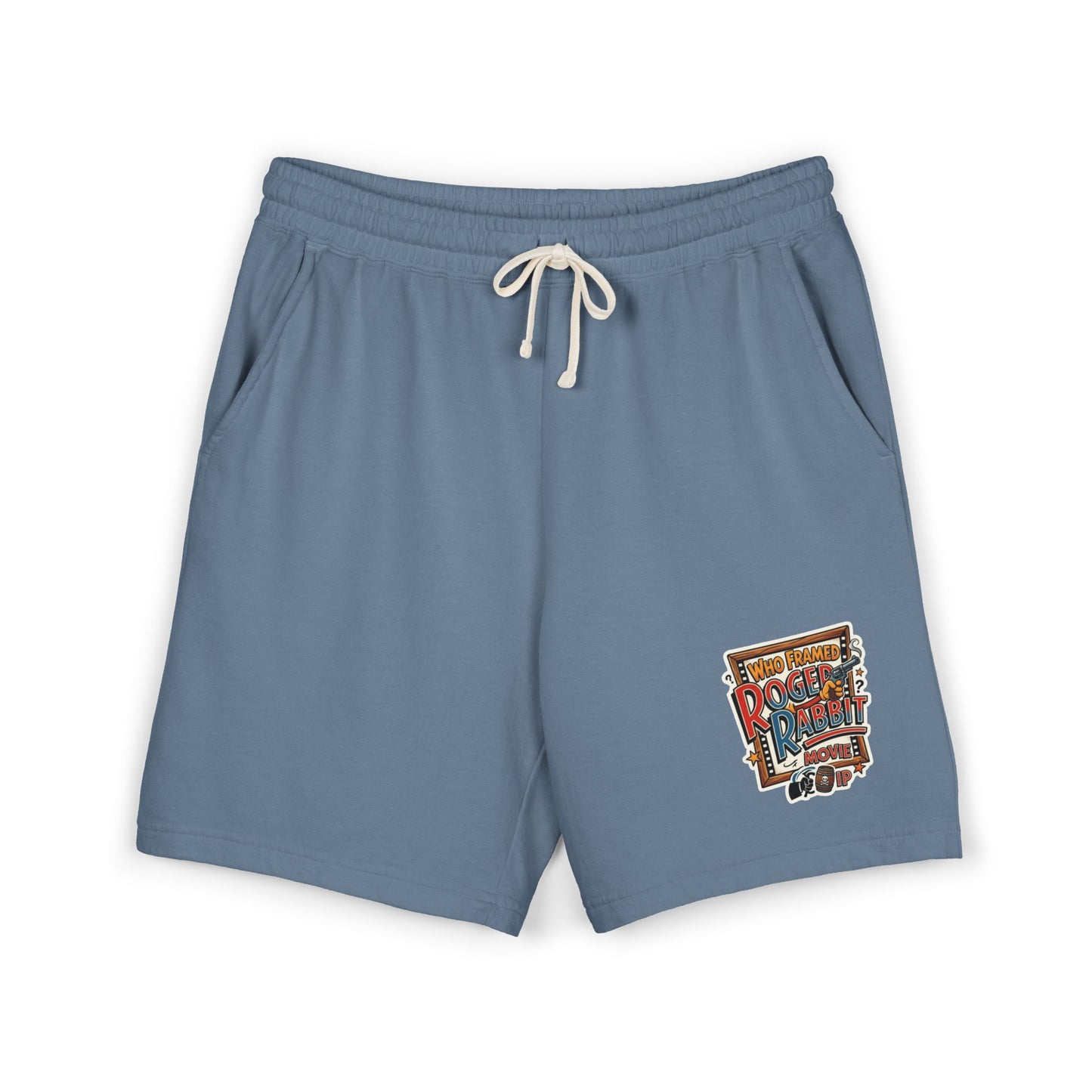 Vintage Retro Roger The Rabbit Sweat Shorts — Graphic Fleece Lounge Shorts