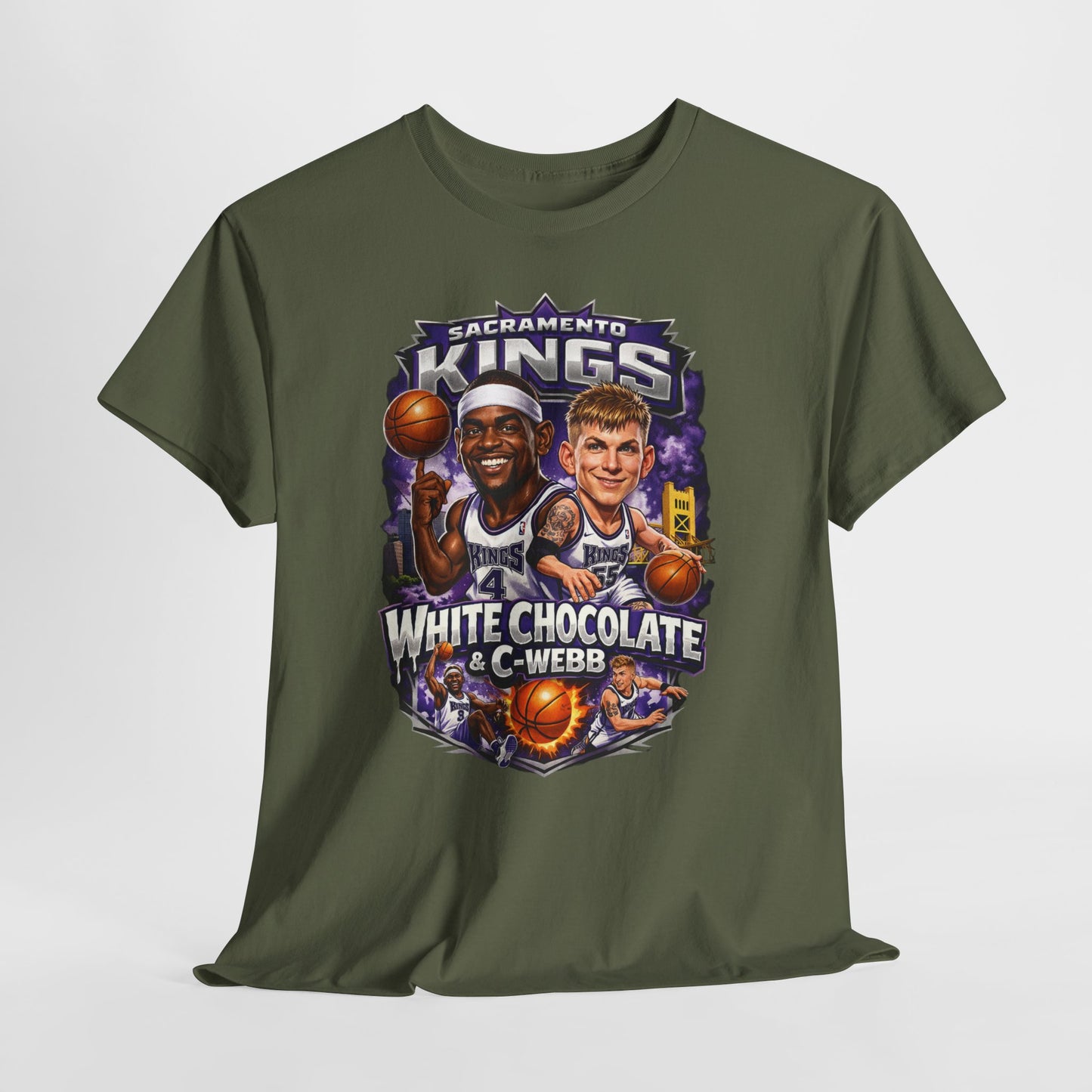 Sacramento Kings 'White Chocolate & C-Webb' Basketball Tee