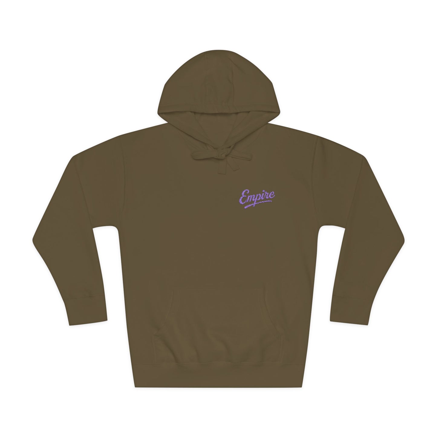 Empire Signature Embroidered Hoodie — Minimal Fleece with Purple 'Empire' Logo
