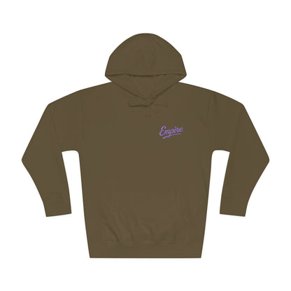 Empire Signature Embroidered Hoodie — Minimal Fleece with Purple 'Empire' Logo