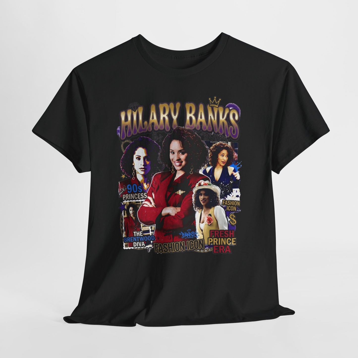 Hilary Banks Collage Tee — Fresh Prince Retro Graphic T‑Shirt