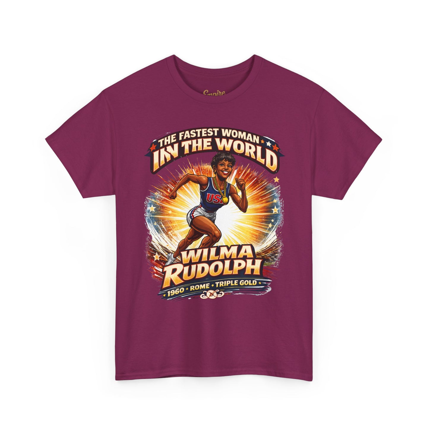 Wilma Rudolph “The Fastest Woman in the World” Graphic Tee – 1960 Rome Triple Gold Olympic Tribute Shirt