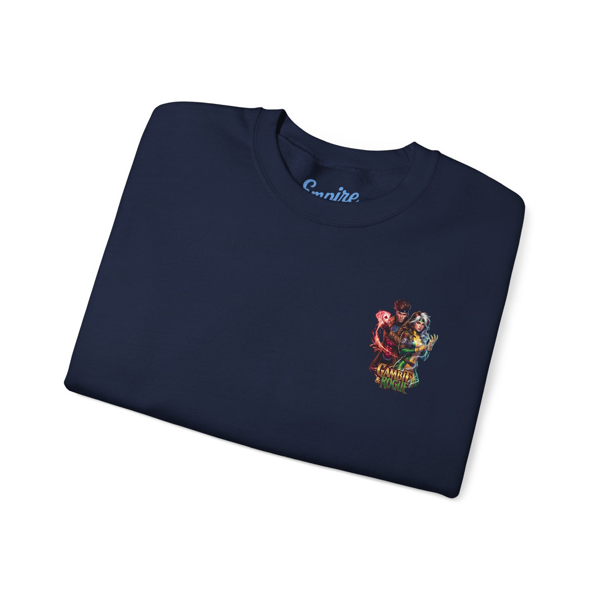 Gambit & Rogue Graphic Crewneck Sweatshirt — X-Men Comic Retro Art