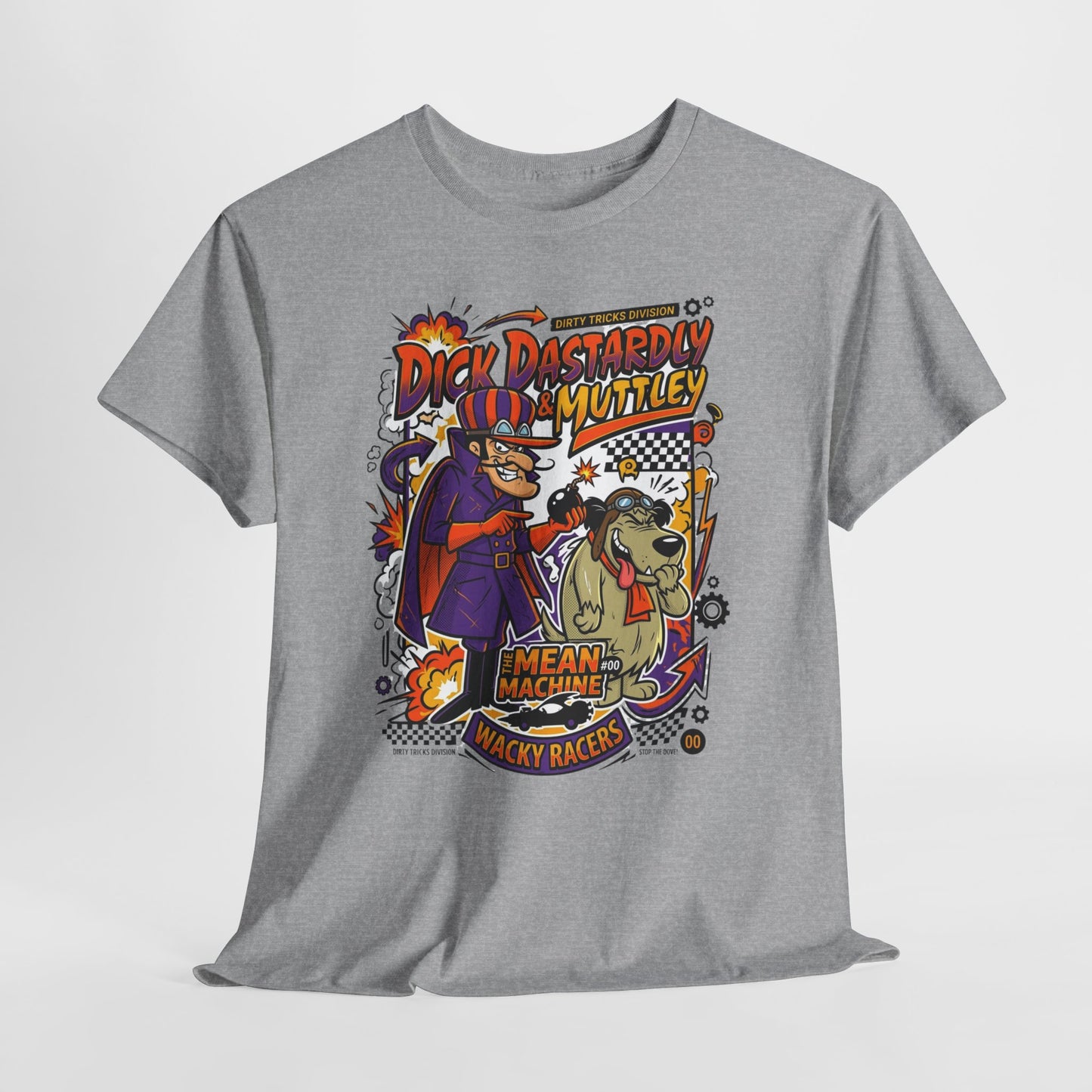 Cartoon Villain Racing Tee — "Dick Dastardly & Muttley: Mean Machine" Graphic T-Shirt