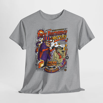 Cartoon Villain Racing Tee — "Dick Dastardly & Muttley: Mean Machine" Graphic T-Shirt