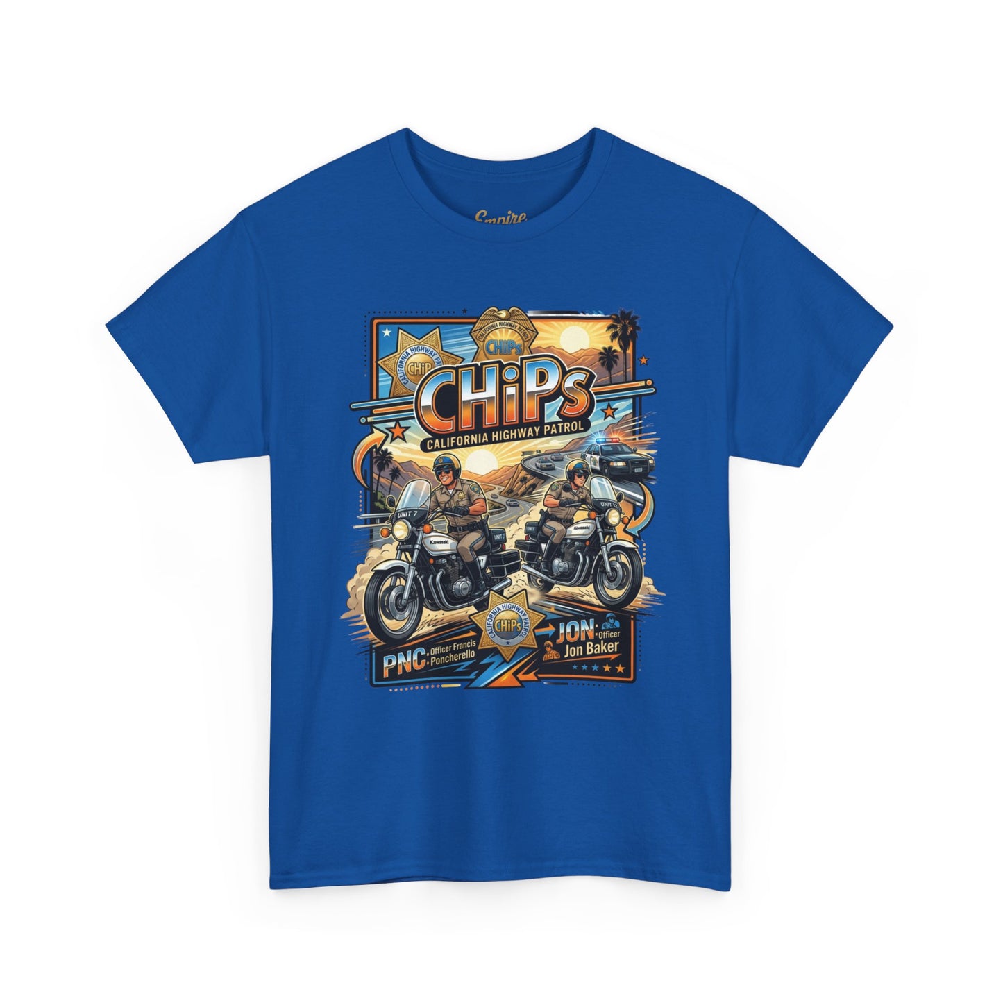 CHiPs Retro Motorcycle Tee — Vintage Police Biker Graphic T-Shirt