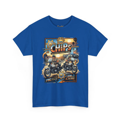 CHiPs Retro Motorcycle Tee — Vintage Police Biker Graphic T-Shirt