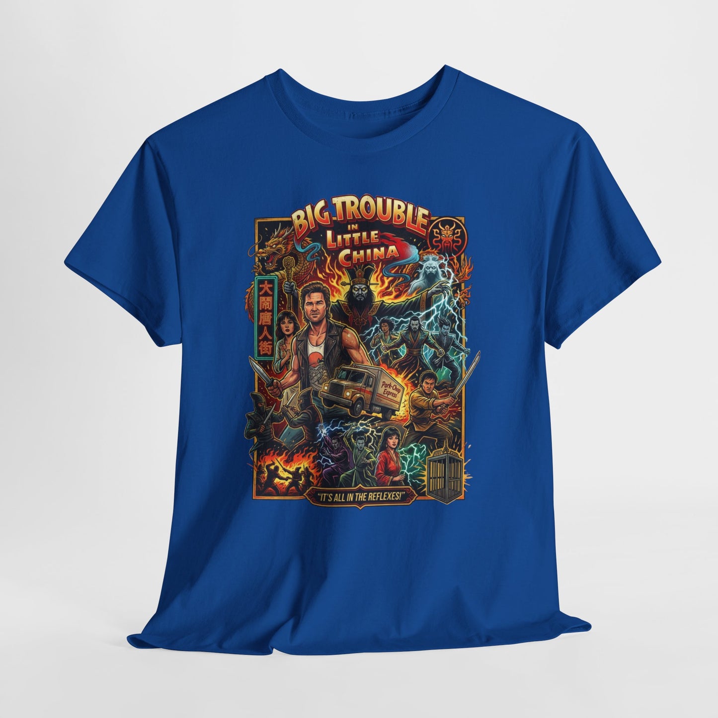 Big Trouble Little China Movie Poster T-Shirt — Retro 80s Action Graphic Tee