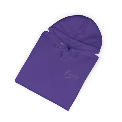 Empire Signature Embroidered Hoodie — Minimal Fleece with Purple 'Empire' Logo
