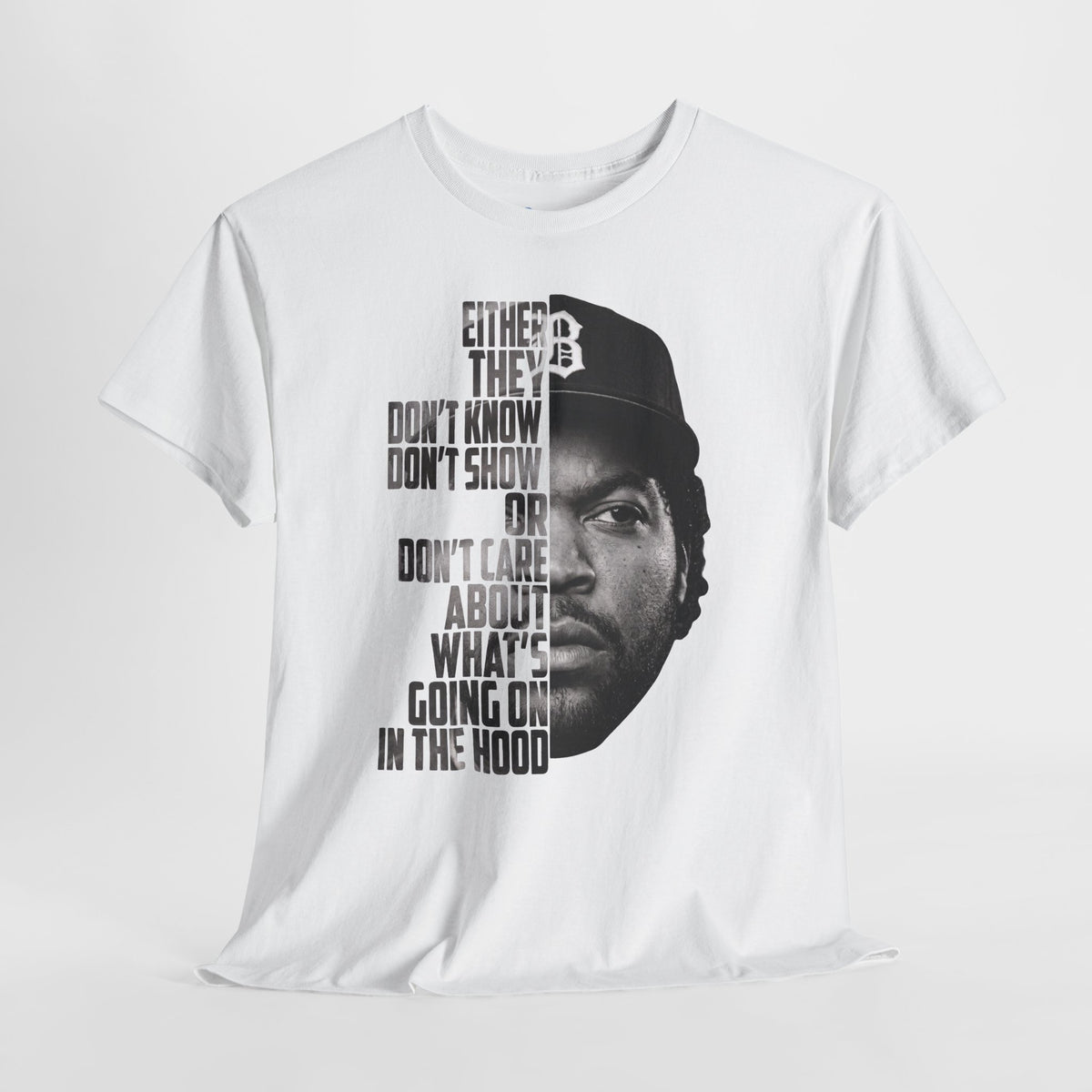 Boyz N The Hood Doughboy Half-Face Portrait with Bold Typography "Either They Don’t Know/Don’t Show"
