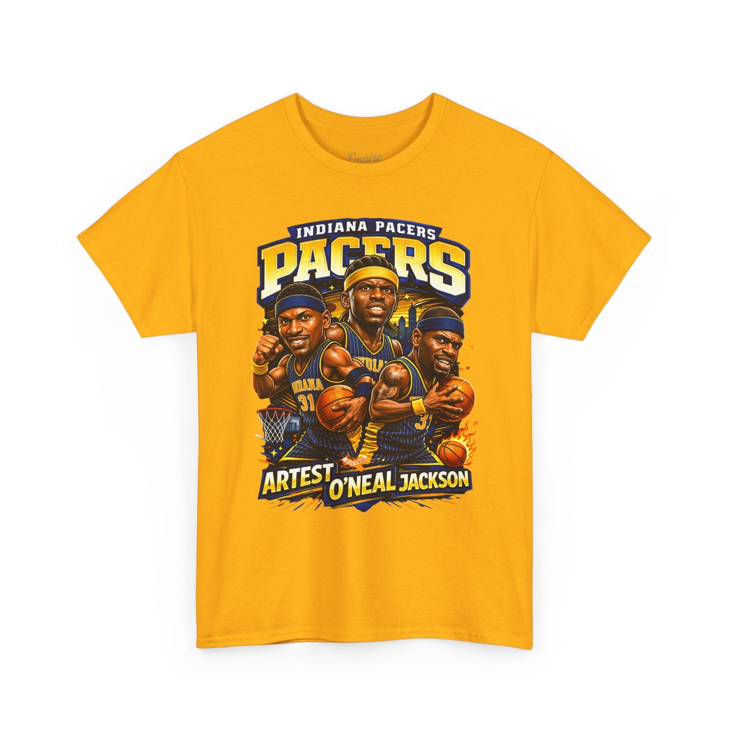 Indiana Pacers Vintage Players Graphic Tee — "Pacers" O'Neal & Jackson Tribute