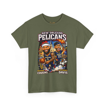 New Orleans Pelicans Basketball T‑Shirt — Boogie Cousins & Anthony Davis Graphic Tee
