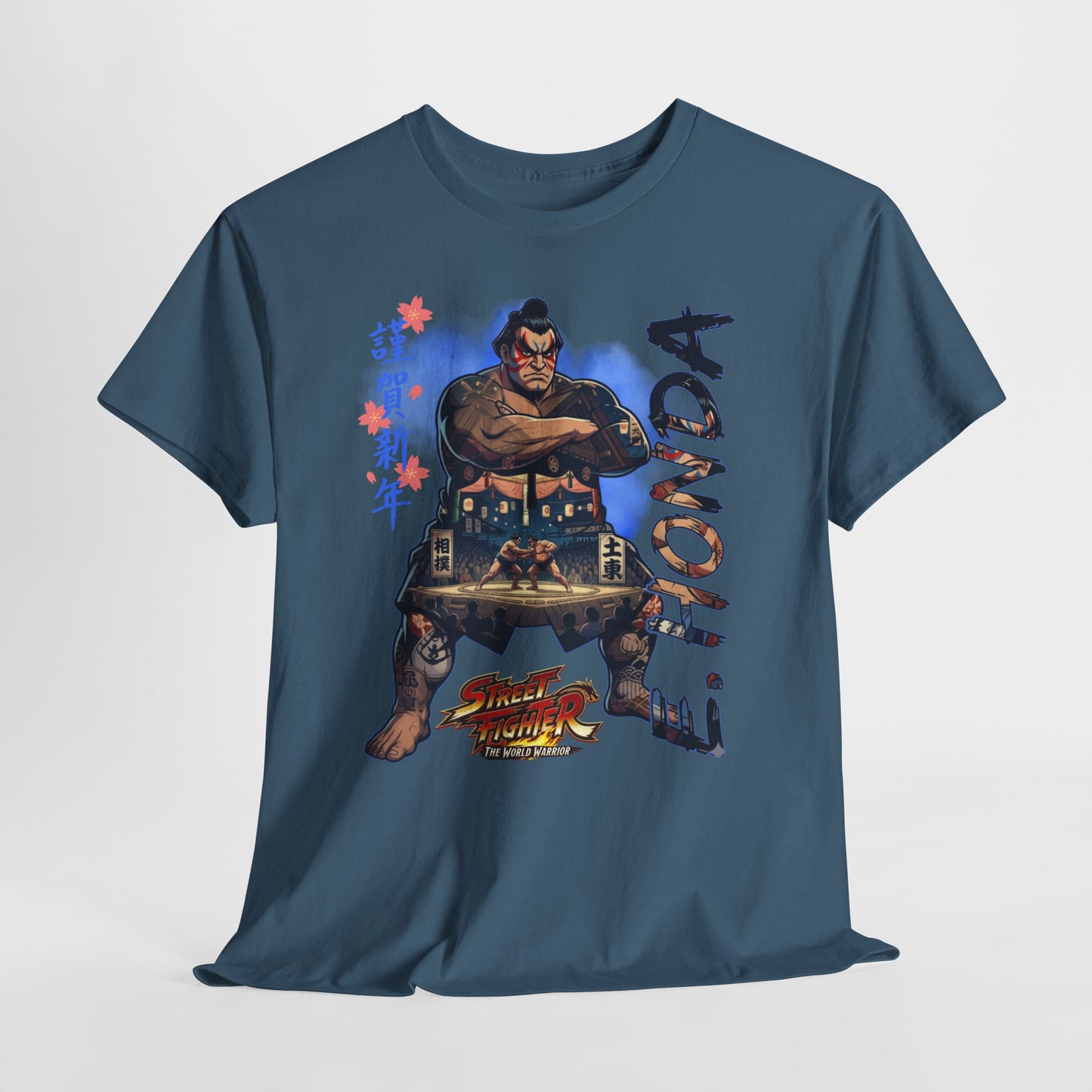 E. Honda Street Fighter Tee — Vintage Arcade Gaming Graphic T-Shirt